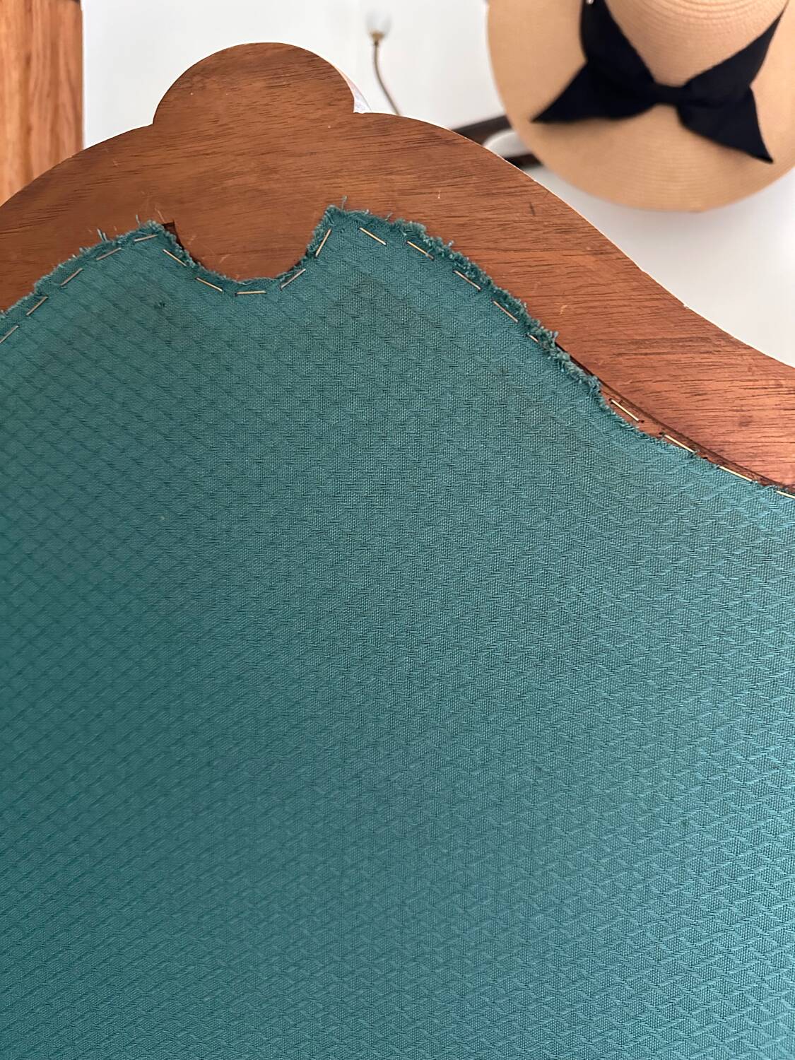 Old wooden and fabric screen