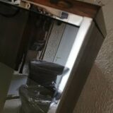 Rosewood and chrome display cabinet, 1970s-80s.