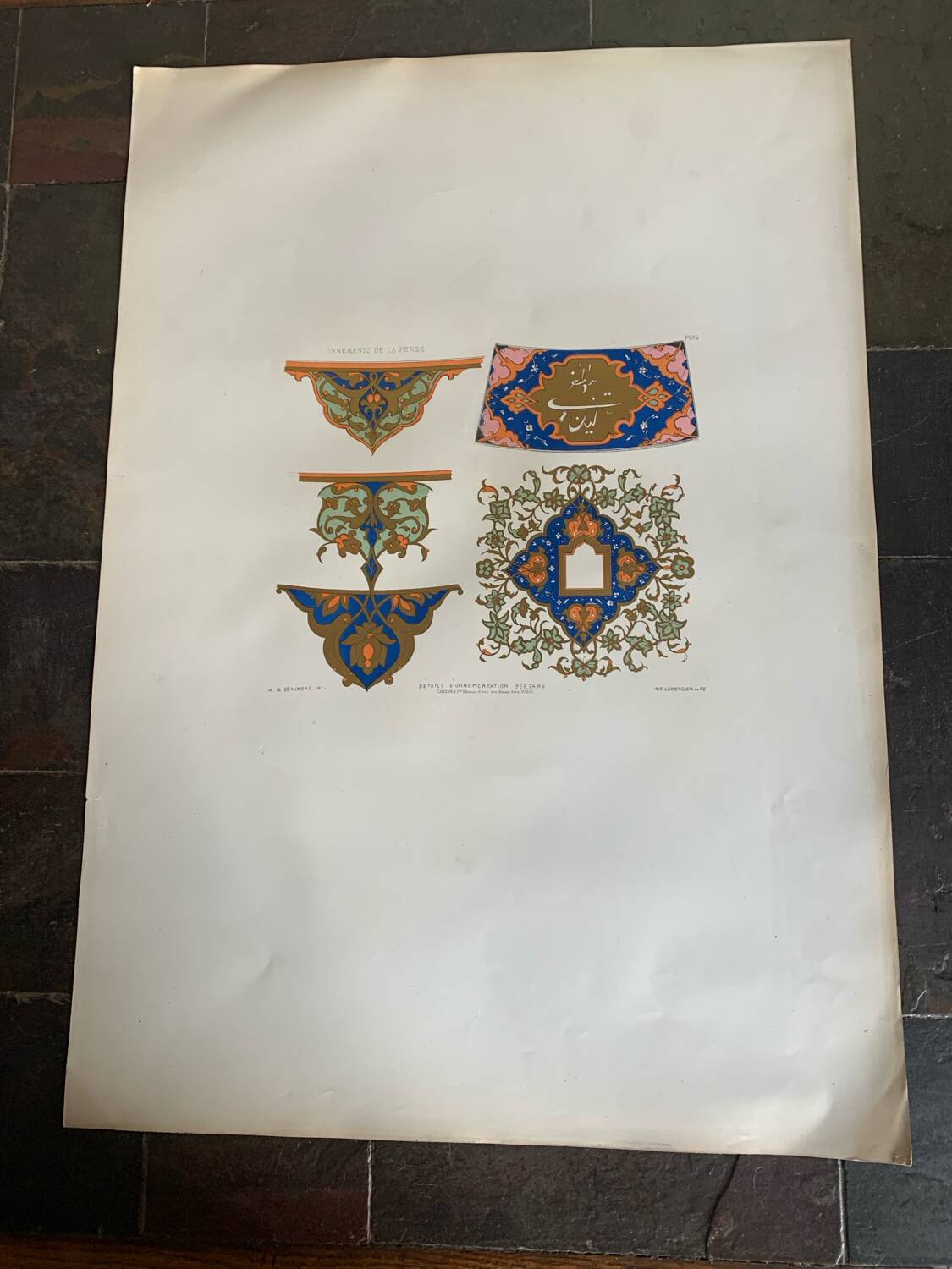 Ancient Oriental Lithography - Ornaments of Persia