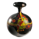 Vintage Verzolini ceramic vase with colourful decoration, Italy, 1970s.