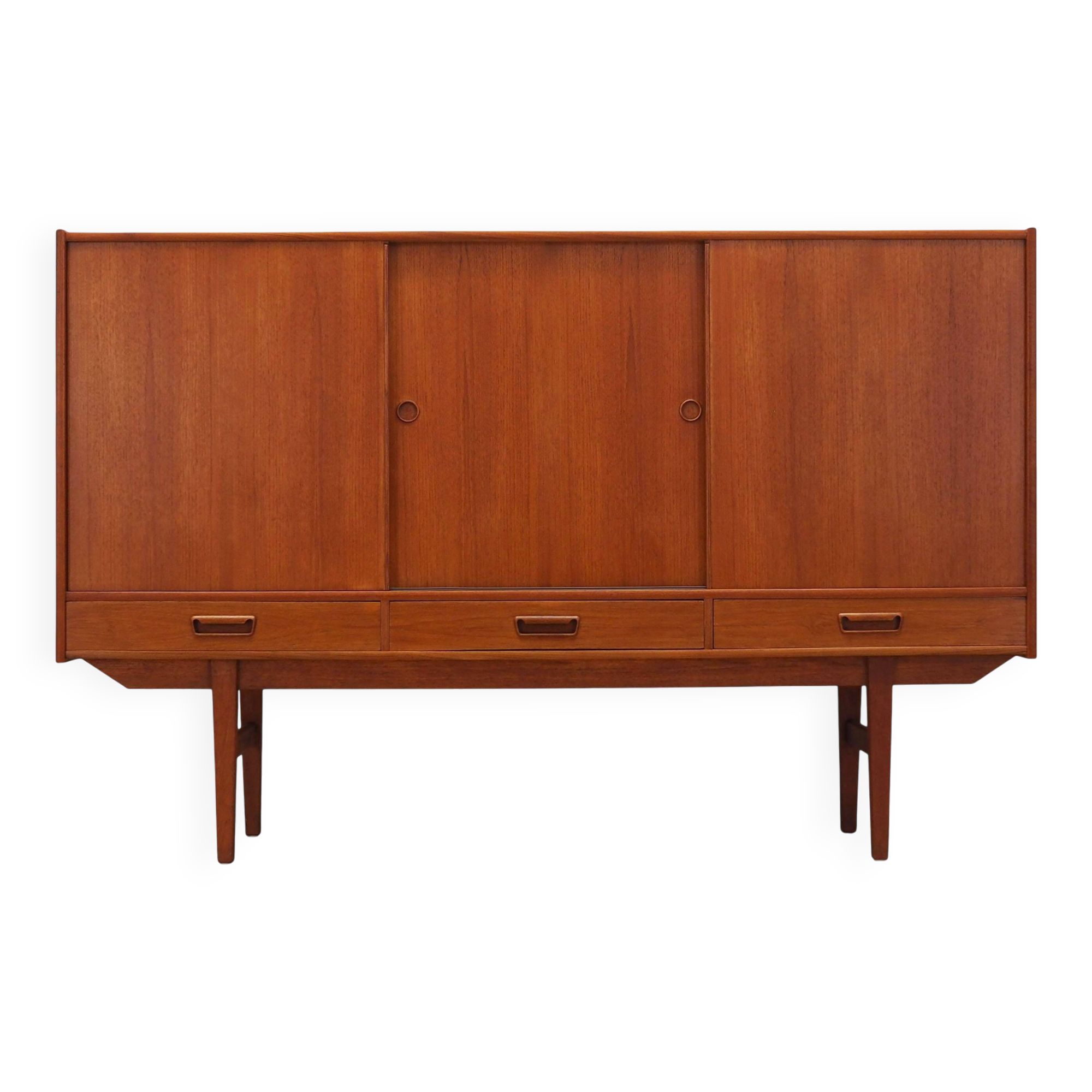 Teak highboard, Danish design, 1960s, production: Denmark