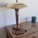 Art Deco style articulated lamp - Wood and brass - 1930s period