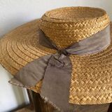 Old straw hat, 36 cm