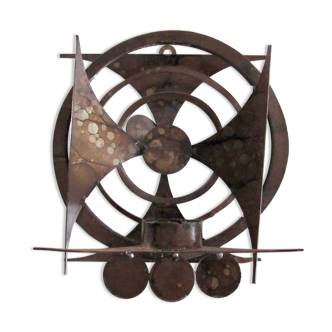 Henrik Horst Brutalist metal wall decoration from the 60s/70s