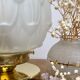 Vintage art deco globe table lamp in frosted glass