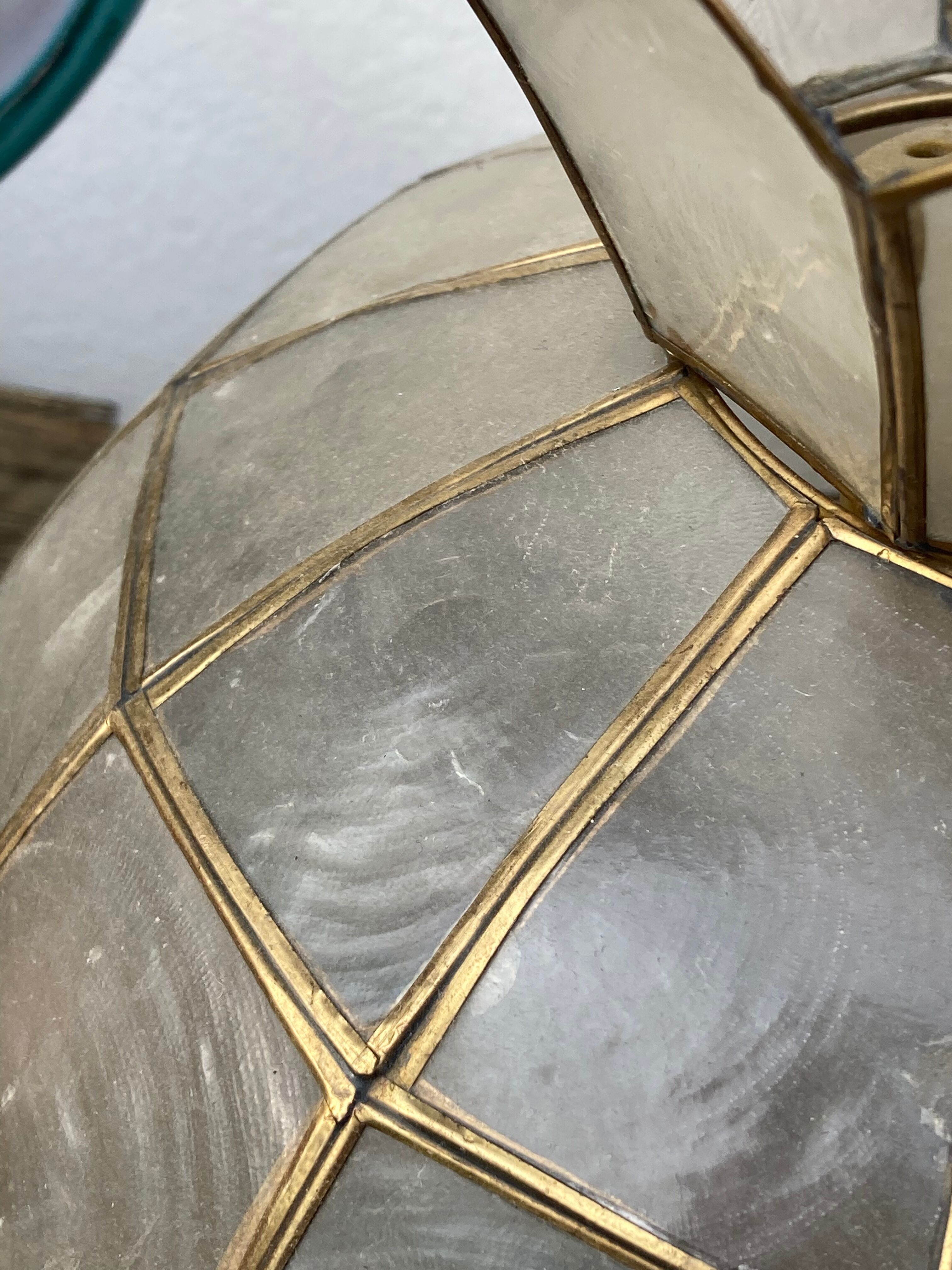 Suspension in mother-of-pearl and lotus brass 1950