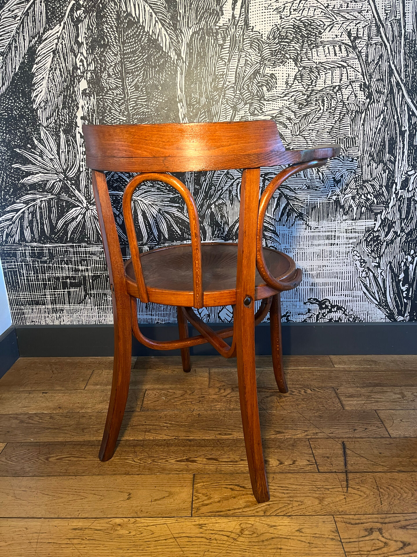 Fauteuil de bistrot Cambier en bois courbé