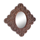 Carved wooden mirror and dated 1924