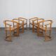 Set of 6 bentwood dining chairs by Allmilmö, 1980s