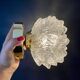 Vintage globe wall or ceiling light in molded glass in the shape of a flower