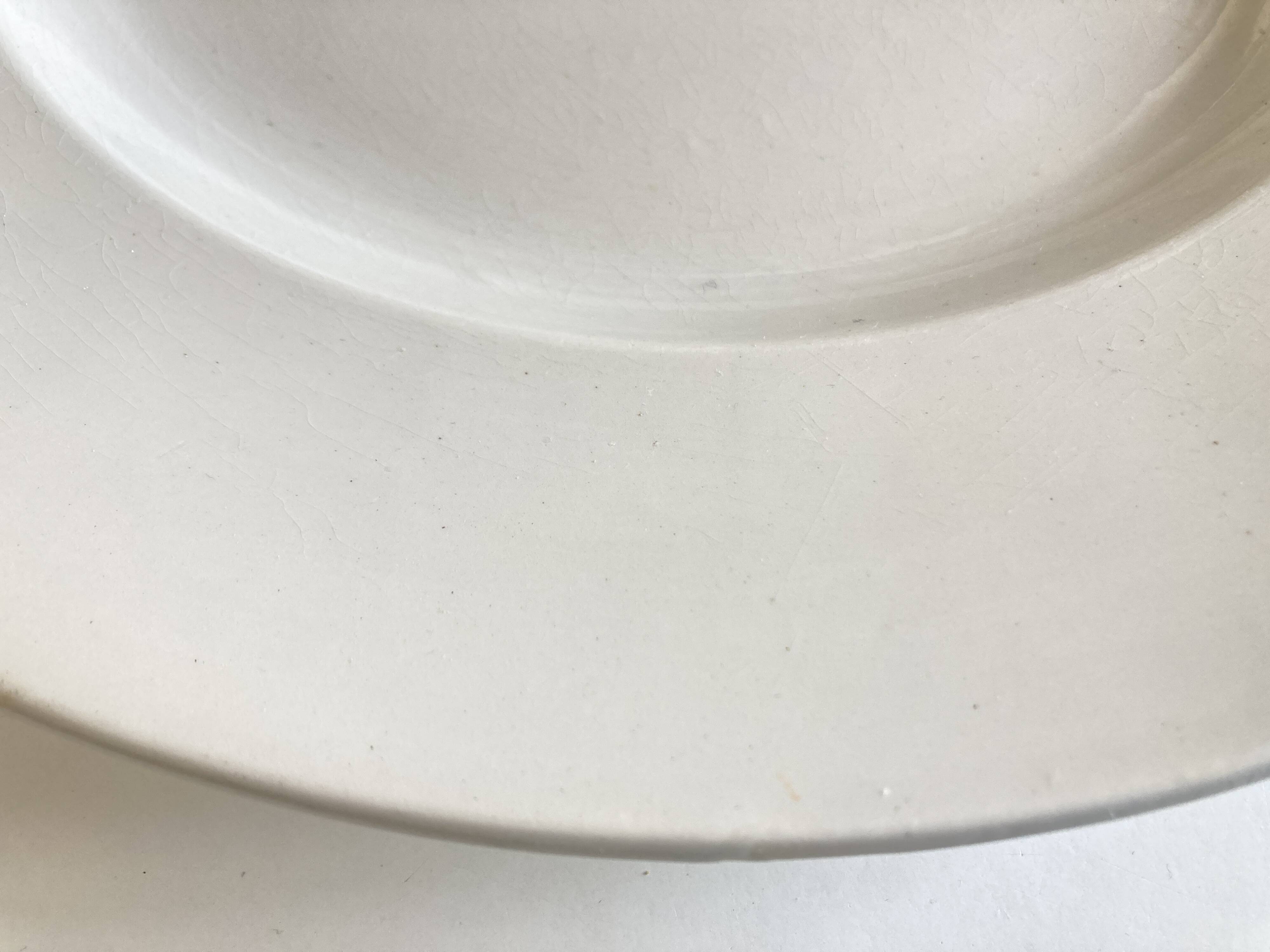XXXL plate centrepiece Lunéville 1900 in white earthenware