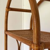 VINTAGE Bamboo Wicker Shelf