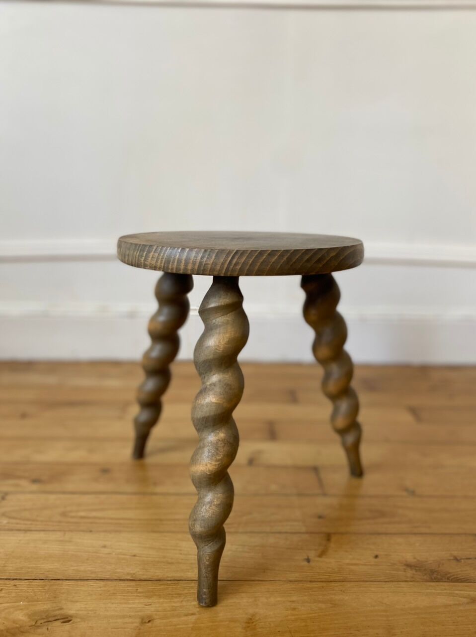 Wooden tripod stool