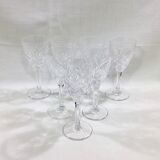 Set of 7 glasses of red wine Saint Louis model Chantilly