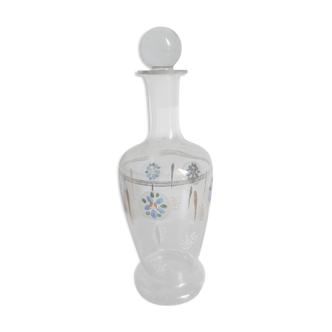 Enamelled glass carafe