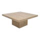 Table Basse Carrée Italienne en Travertin, 1980s