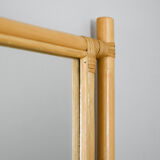 Mirror with bamboo frame