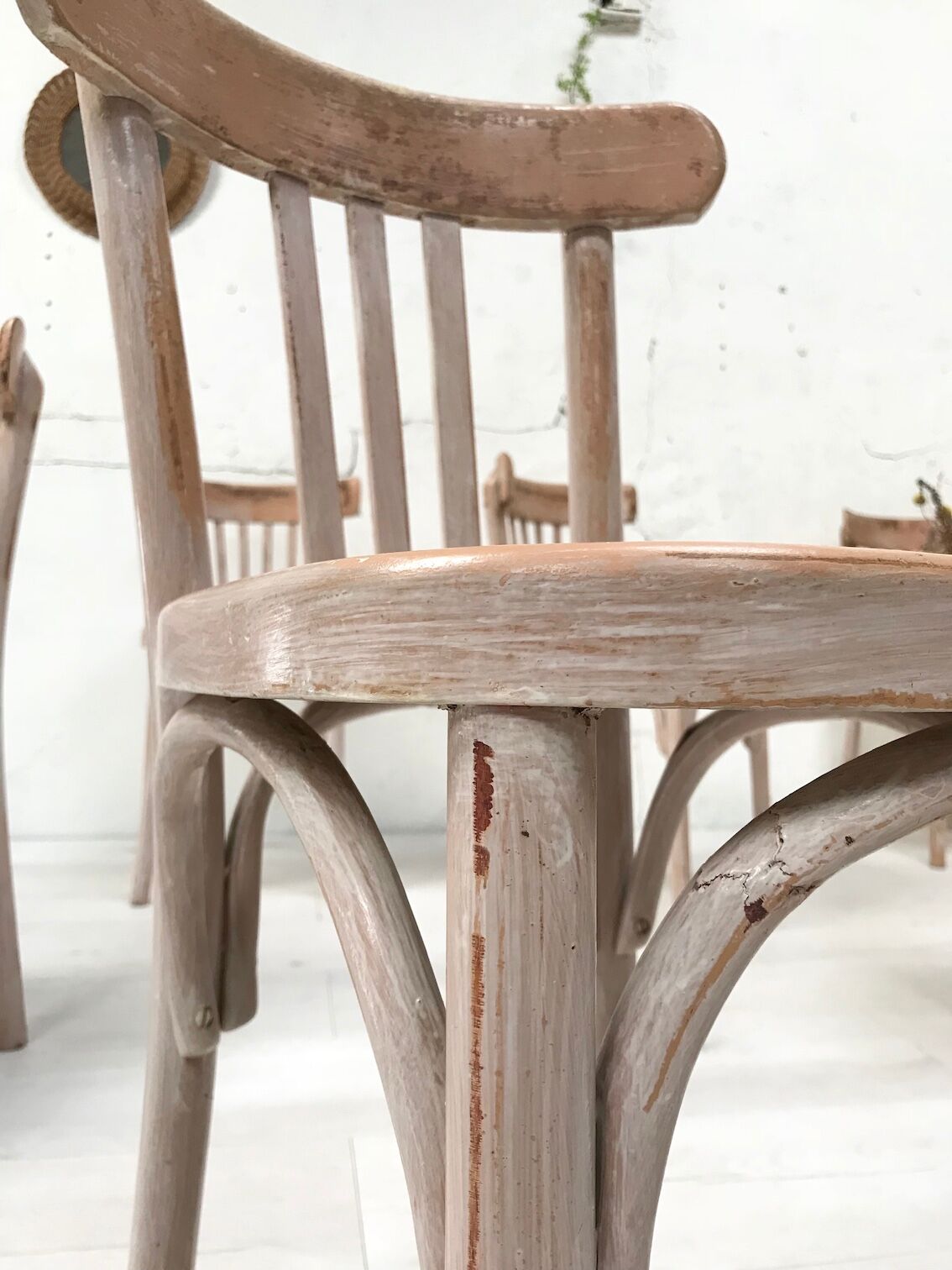 Suite of six bistro chairs