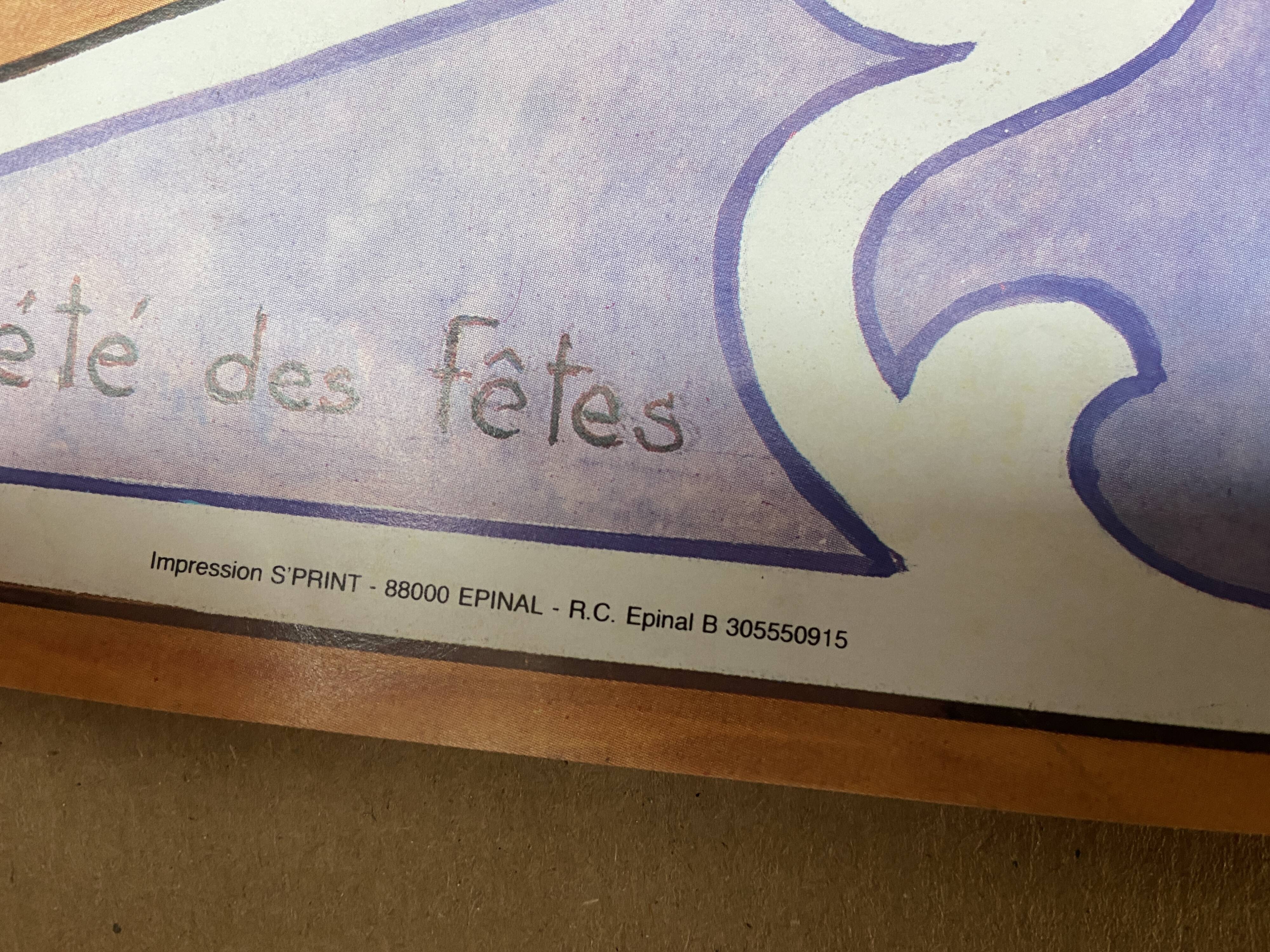 Affiche fête des jonquilles gérardmer vosges 1985