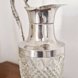Cut crystal carafe and silver-plated metal – Victorian / Napoleonic III style