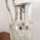 Carafe en cristal taillé et métal argenté – style victorien / Napoléon III