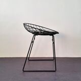 Black KM05 Wire Stool by Cees Braakman & Adriaan Dekker for Pastoe, 1960's