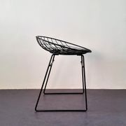Black KM05 Wire Stool by Cees Braakman & Adriaan Dekker for Pastoe, 1960's