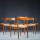 Chaises modèle 75 par Niels O. Møller pour JL Mollers Møbelfabrik, 1950