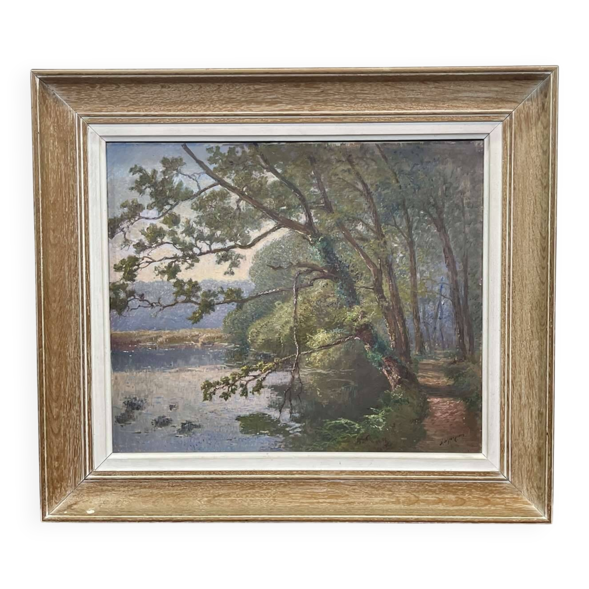 Oil on canvas by Auguste Louis Denis PENGUERN (20th century)