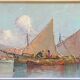 Counterpart of paintings "Sailing boats Felouks Gondolas" signed Orientalists