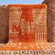 Luxury orange rug artisanal 200cm × 300cm