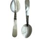 Tableware, two 20th century mother-of-pearl caviar spoons