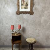 Small Louis XV wooden bedside table in country style