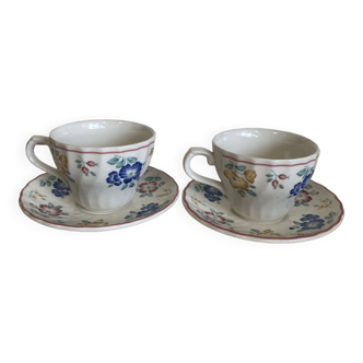 English flowered teacups