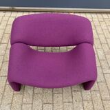2x Artifort Groovy F598 by Pierre Paulin, Violet, original