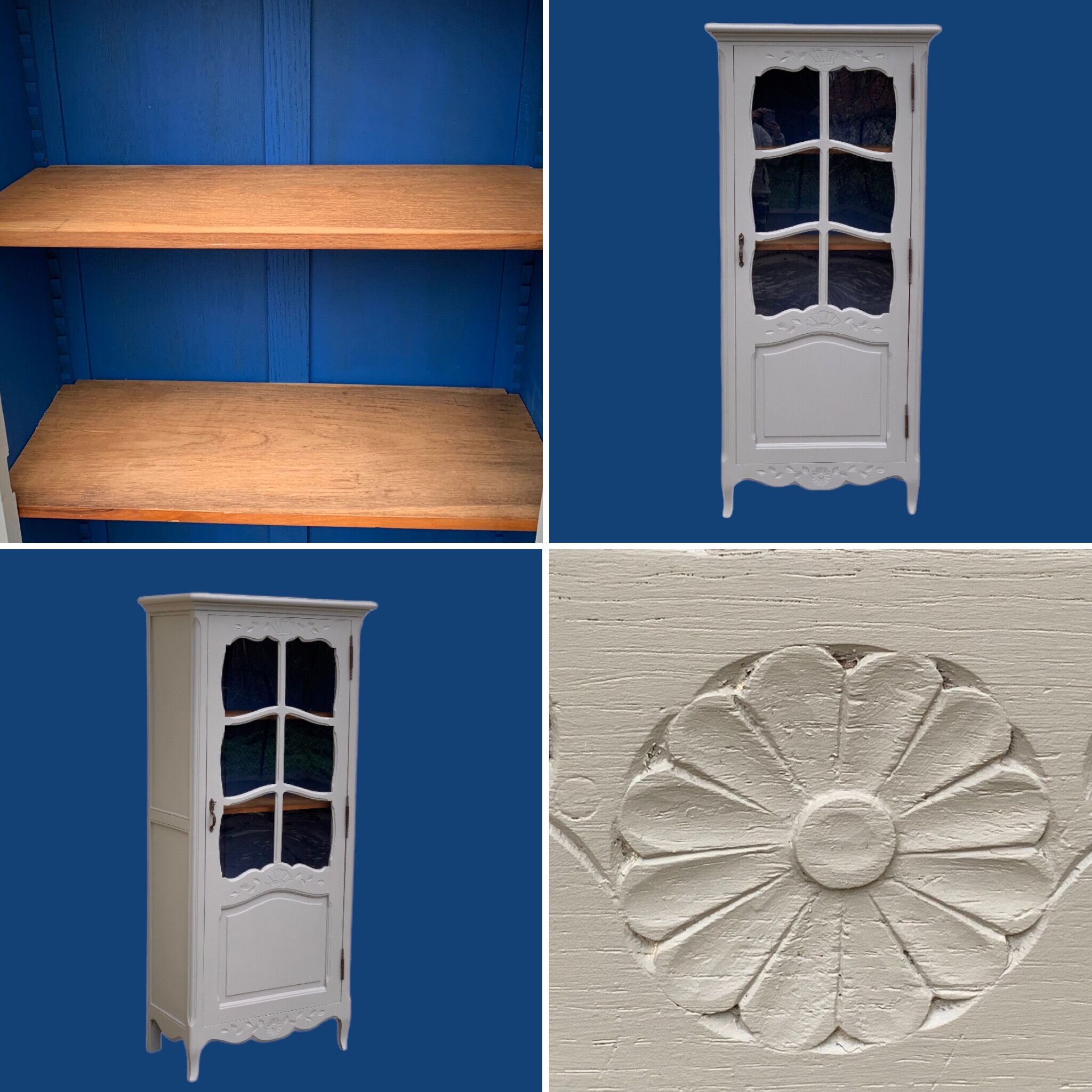 1930s Parisian glass-fronted wardrobe