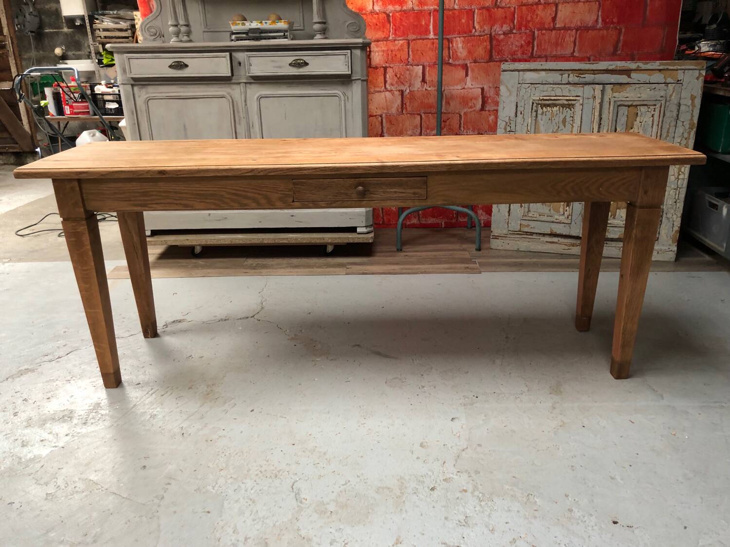 Old oak brewery table
