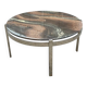 Coffee table in chrome and marble by Bendixen, Denmark, 1970s