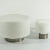 Set of Two 1930s German Art Deco Ceiling Lights, Wila Leuchten, Opal Glass