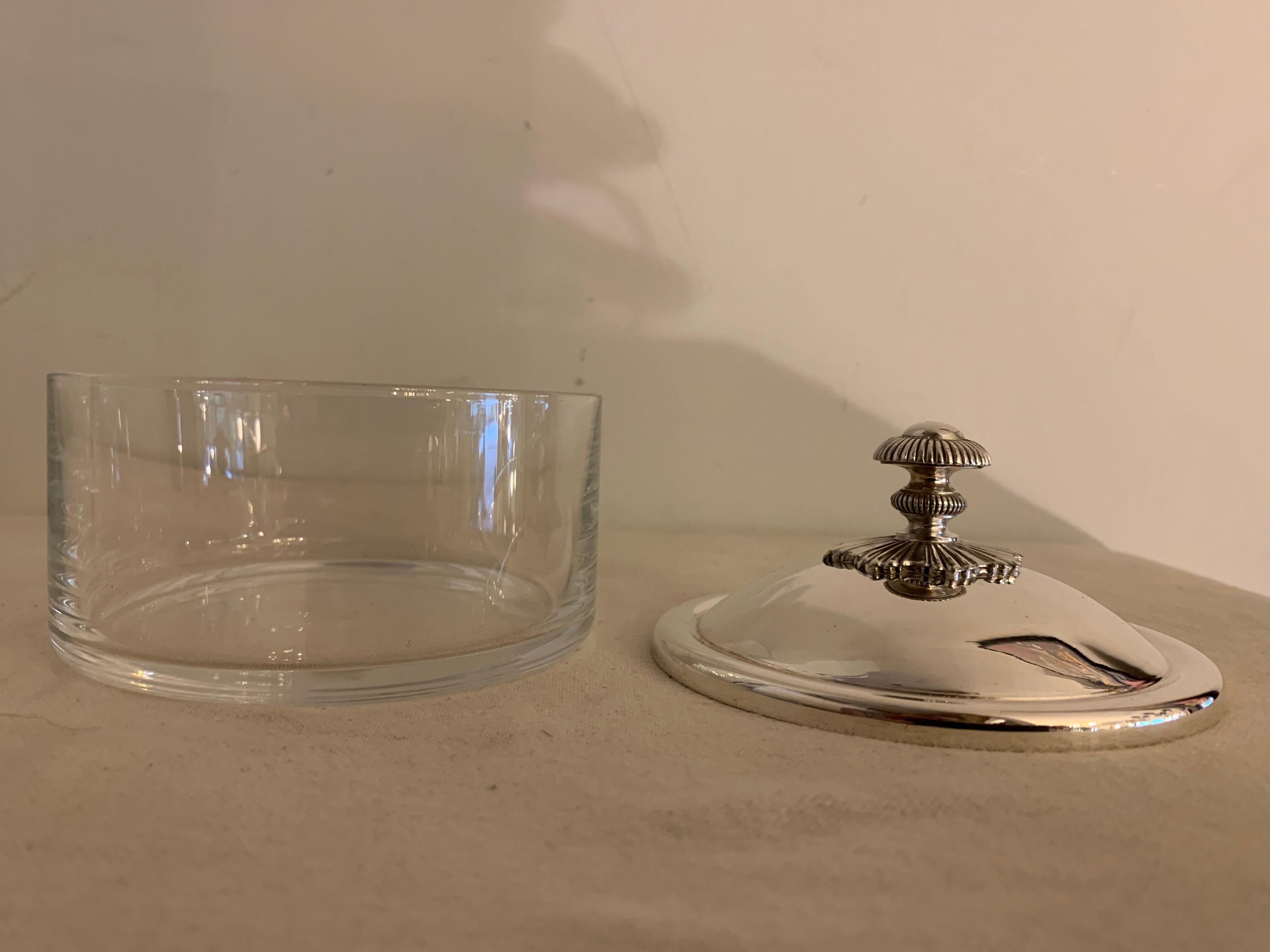 Christofle silver metal caviar service