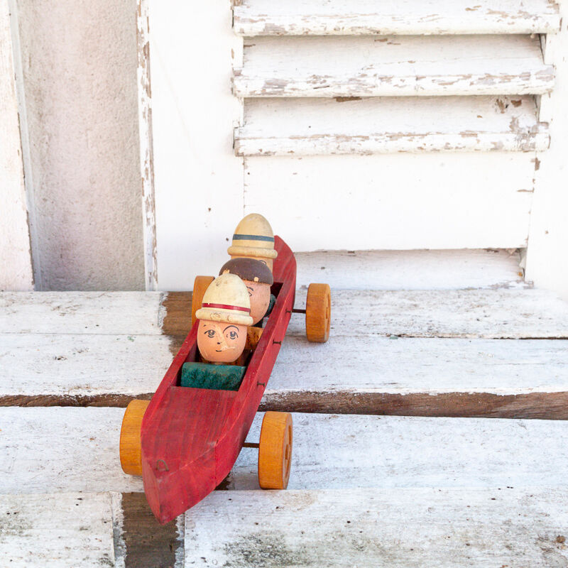 3-passenger wooden car