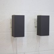 Pair of grey and white wall sconces by Preben Dahl for H. F. Belysning, 1960s