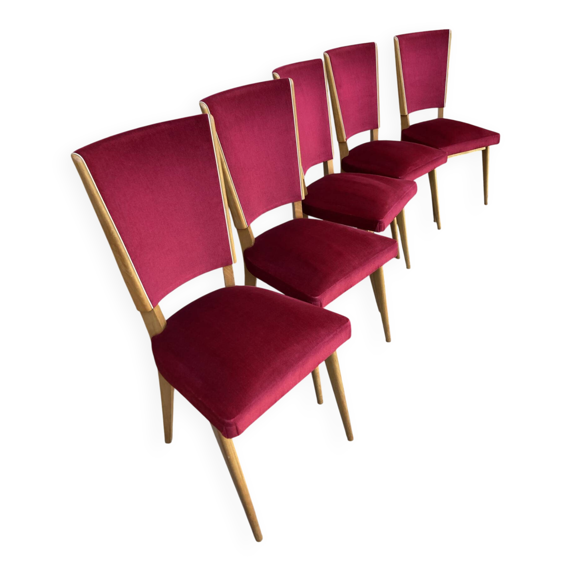 Lot de 5 chaises vintage