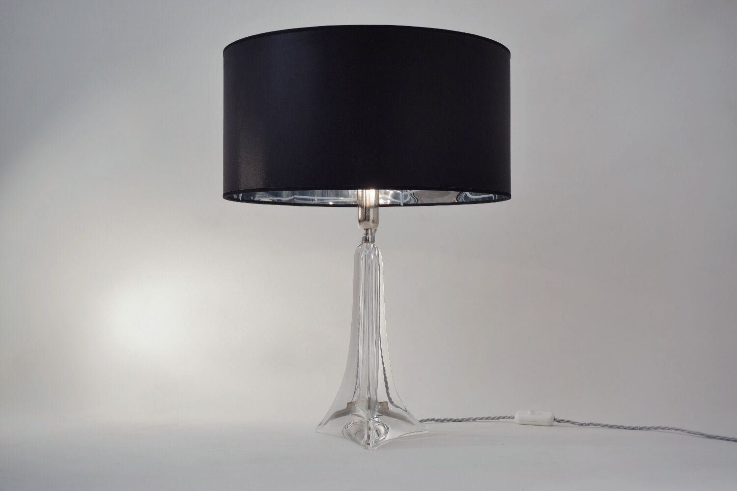 Lampe en cristal Saint Louis, signée, années 1950 environ, française