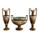 Art Nouveau fireplace set in majolica