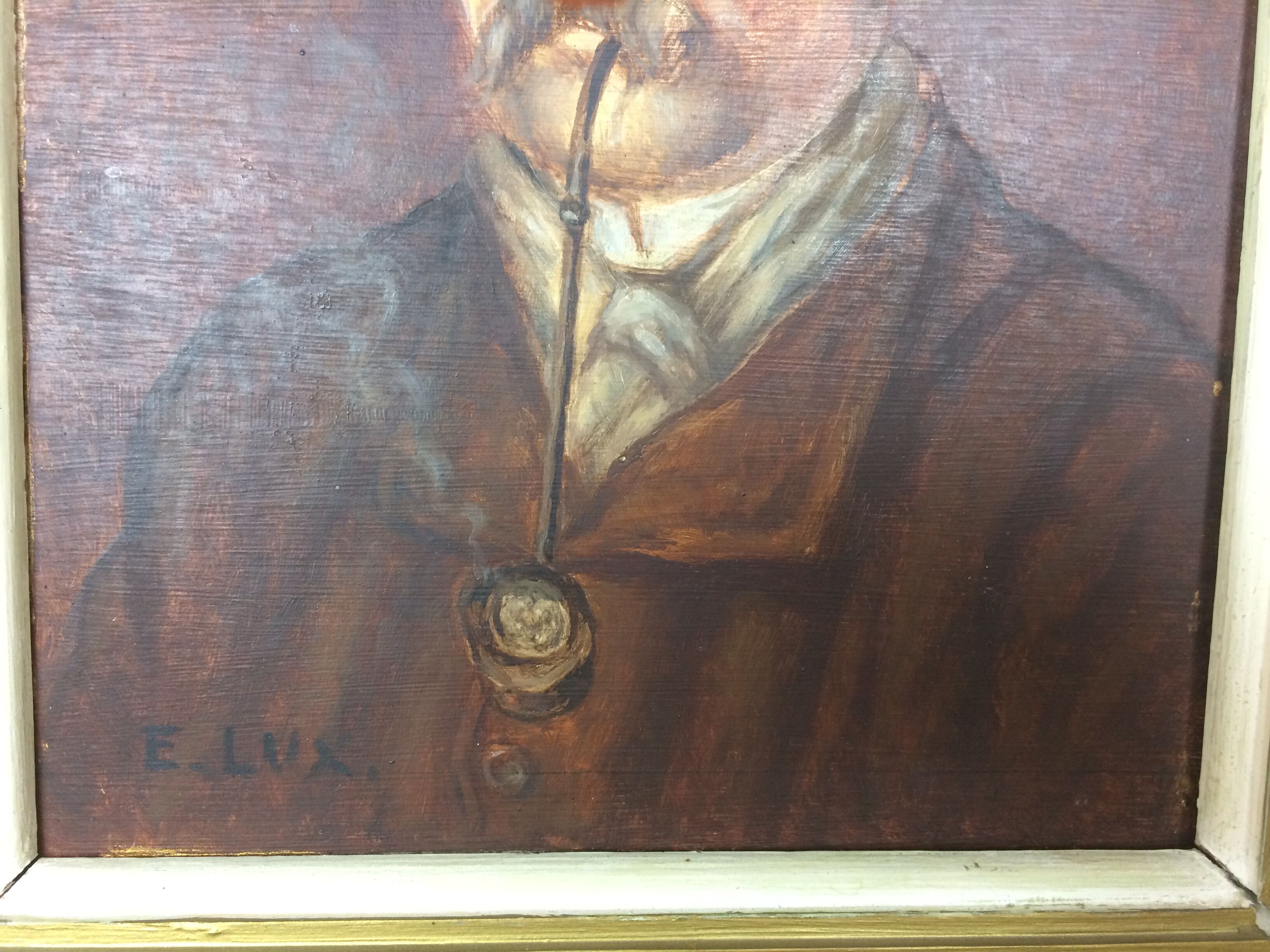 Portrait old man with pipe