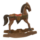 Exotic wood rocking horse