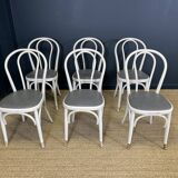 Lot de 6 chaises bistrot bois courbé type Thonet