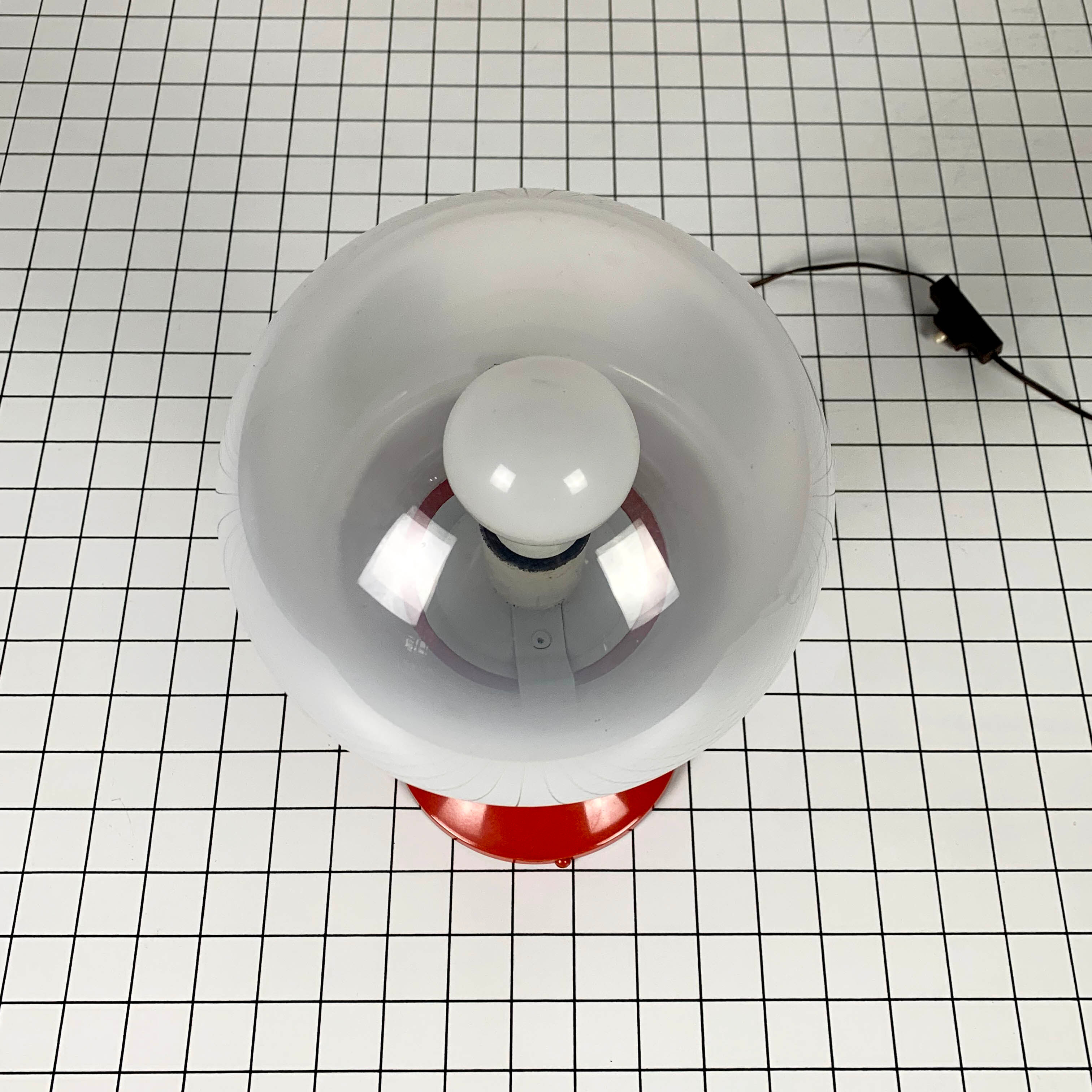 Italian glass table lamp, 1980