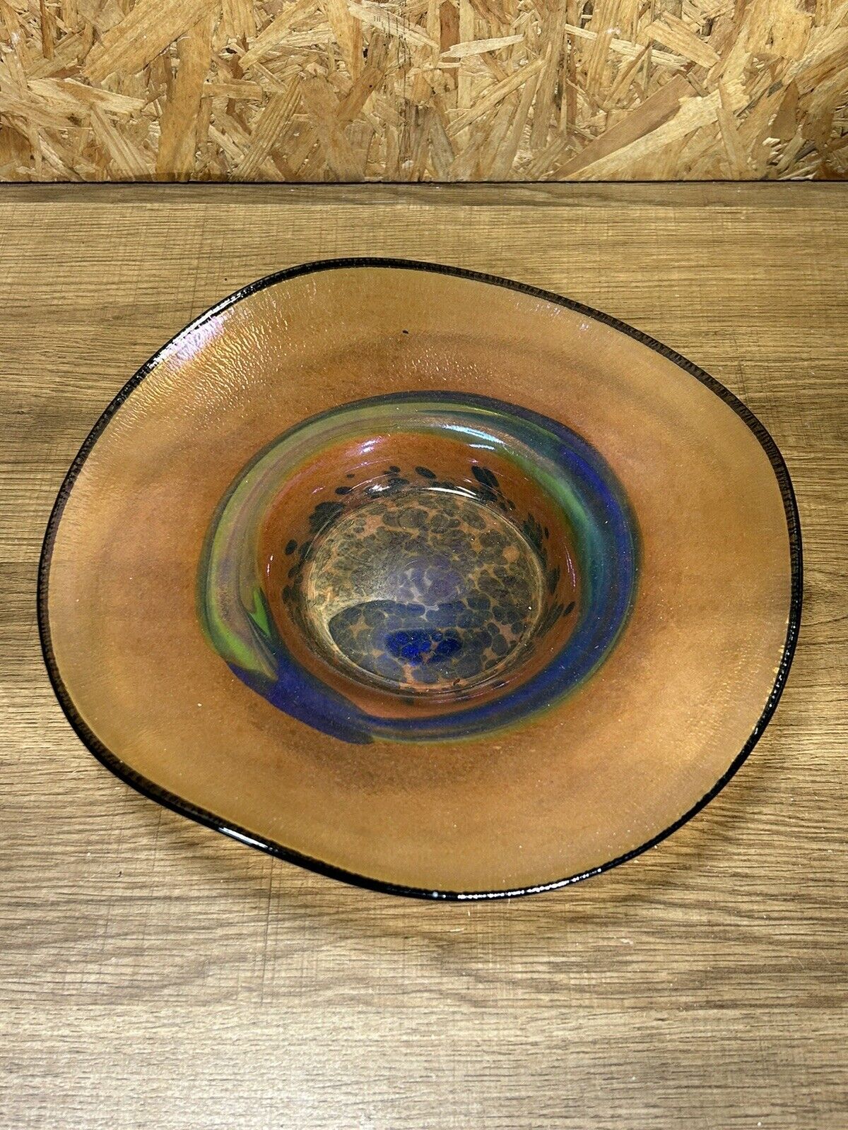 Cup, iridescent glassware, signature